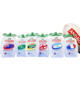 Ublo Andros pouch collection with national flags and Rugby World Cup branding