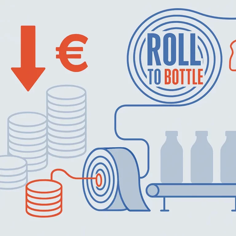 Roll-to-Bottle technology reducing packaging costs from plastic reels